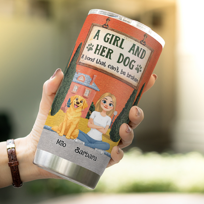VPST49 A Bond That Can't Be Broken Dog Mom Vintage Style - Personalized Custom Tumbler