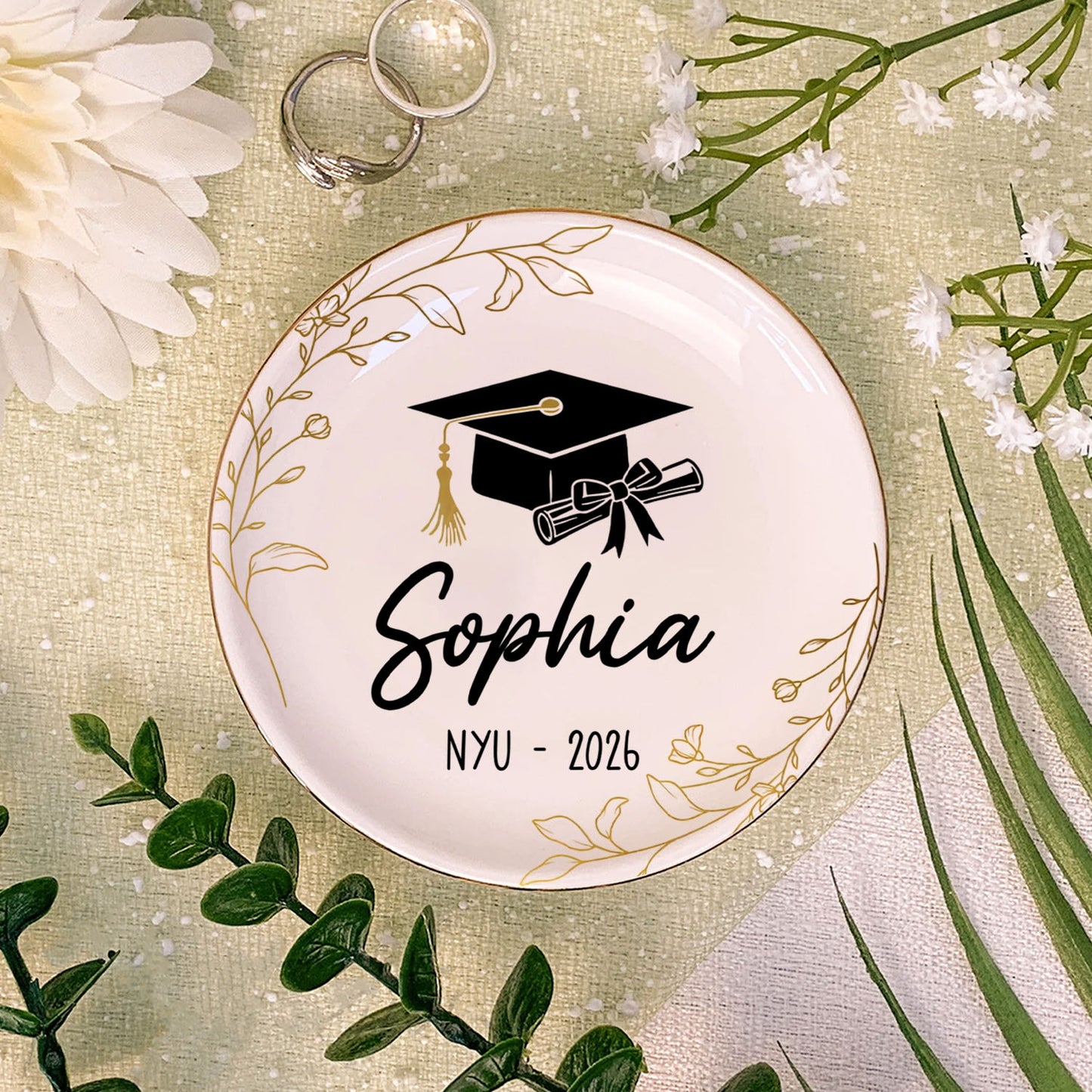 PSD09 Graduation Gift - Personalized Custom Jewelry Dish