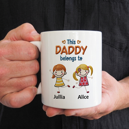 VPST12 This Grandpa Belong To Embroidery Effect - Personalized Mug