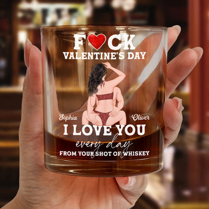 PWG06 F Valentine's Day I Love You - Personalized Whiskey Glass