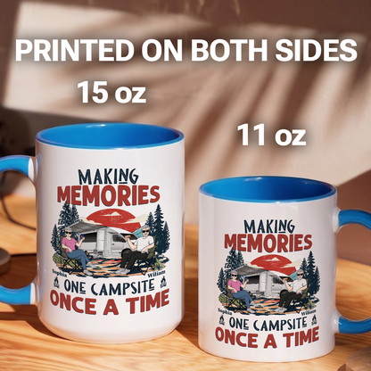 MPST13 Making Memories One Campsite At A Time - Personalized White Mug Accent Mug