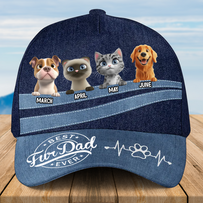 PST228 Best Fur Dad Mom Ever - Personalized Custom Classic Cap