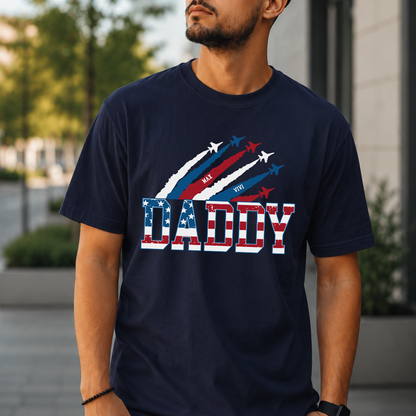 VPST28 American Flag Dad Grandpa - Personalized T-shirt Hoodie