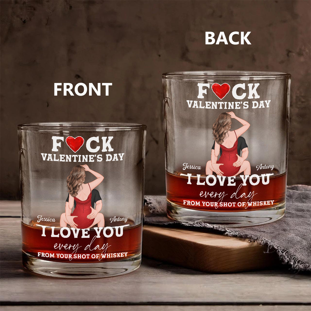 PWG06 F Valentine's Day I Love You - Personalized Whiskey Glass