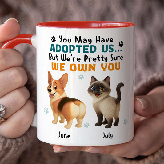 PSTM10 You May Have Adopted Me But I Own You - White Mug Accent Mug