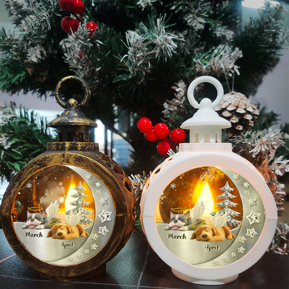 PSTL02 Always Beside You Dog Lover - Personalized Custom 3D Effect Christmas Lantern