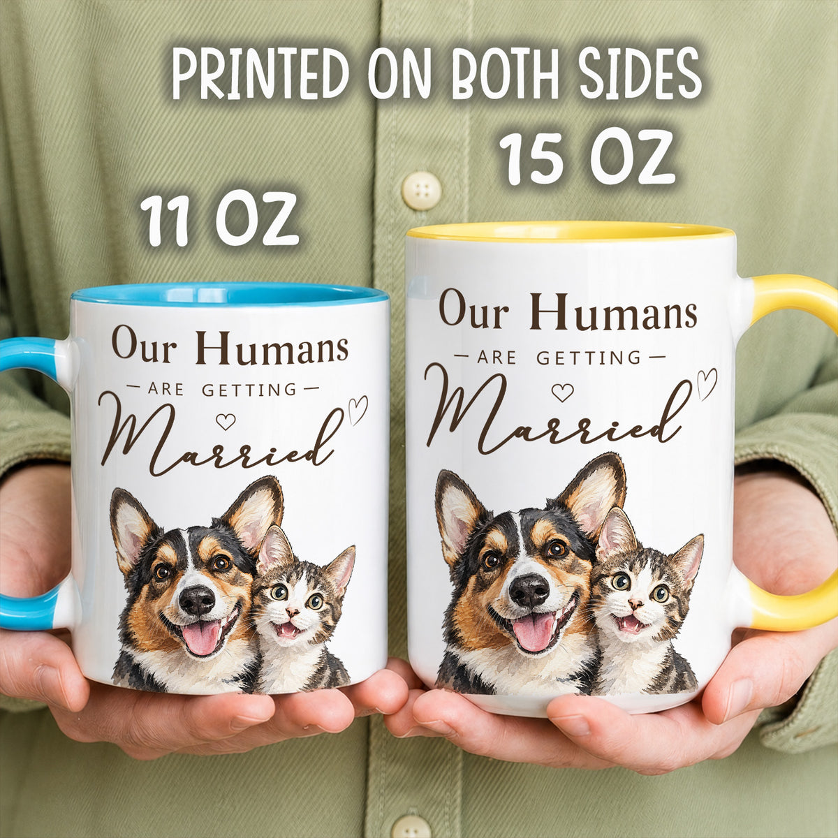 PST239 My Humans Are Getting Married - Personalized White Mug Accent Mug