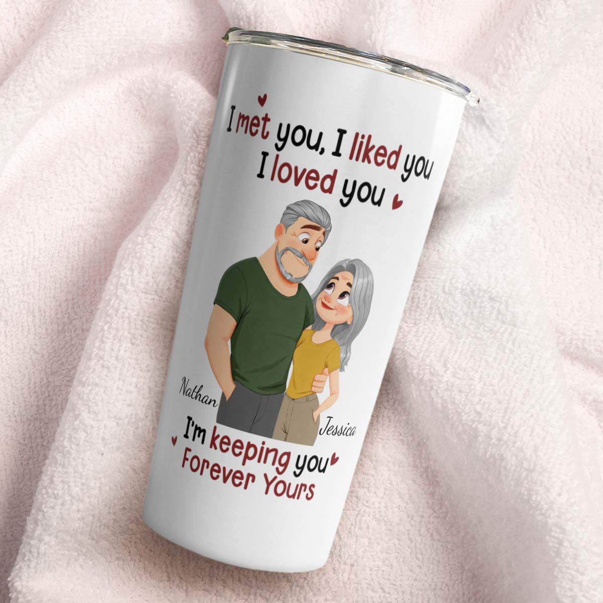 PST170 I Met You I Liked You I Love You - Personalized Custom Tumbler