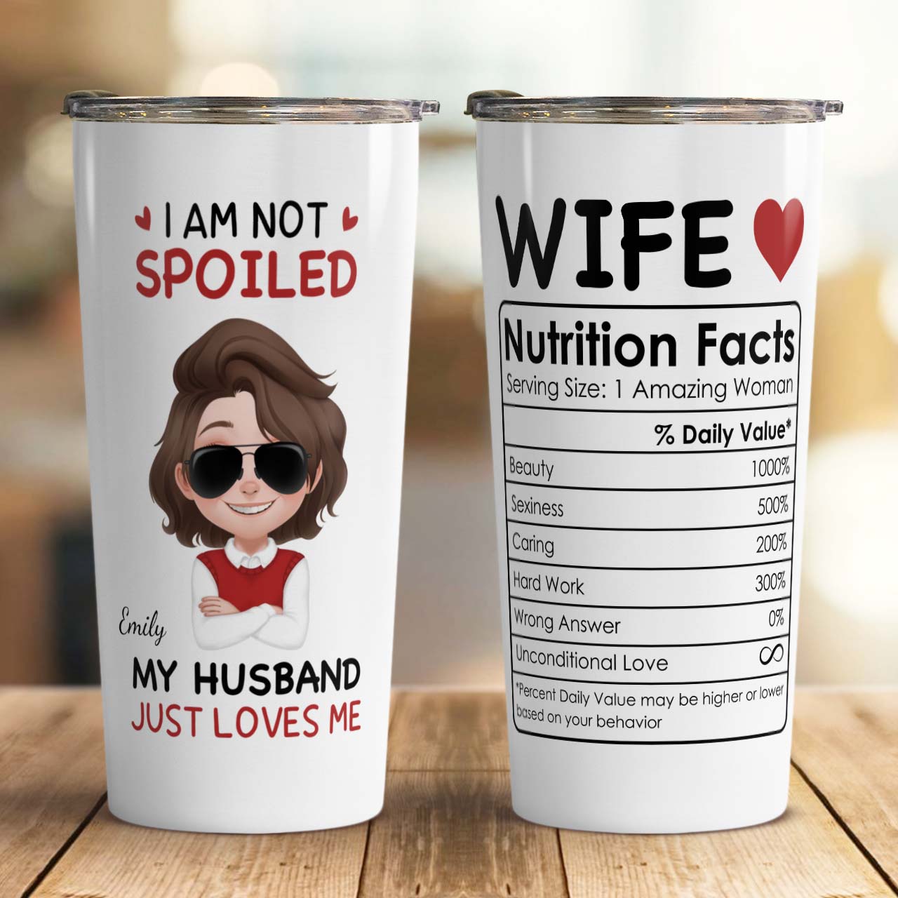 PST123 I'm Not Spoiled My Husband Just Loves Me - Personalized Custom Tumbler Drinkware