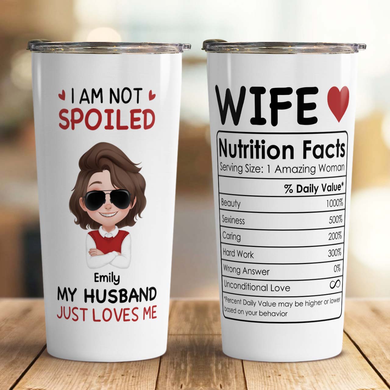 PST123 I'm Not Spoiled My Husband Just Loves Me - Personalized Custom Tumbler
