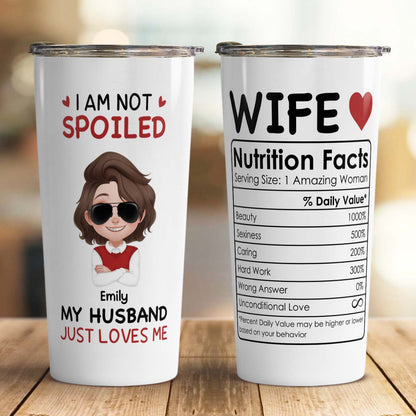 PST123 I'm Not Spoiled My Husband Just Loves Me - Personalized Custom Tumbler