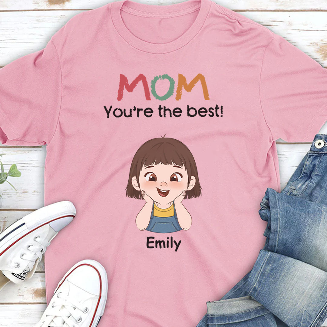 PST194 Mom Dad You're The Best - Personalized T-shirt Hoodie