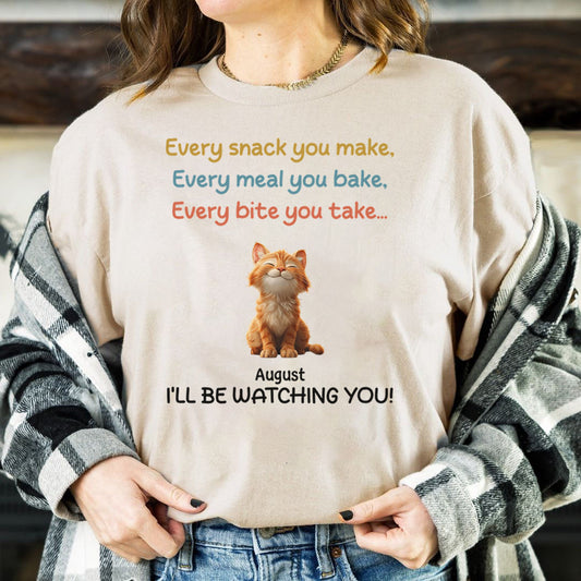 PST62 I'll Be Watching You Cat Lover - Personalized Custom T-shirt