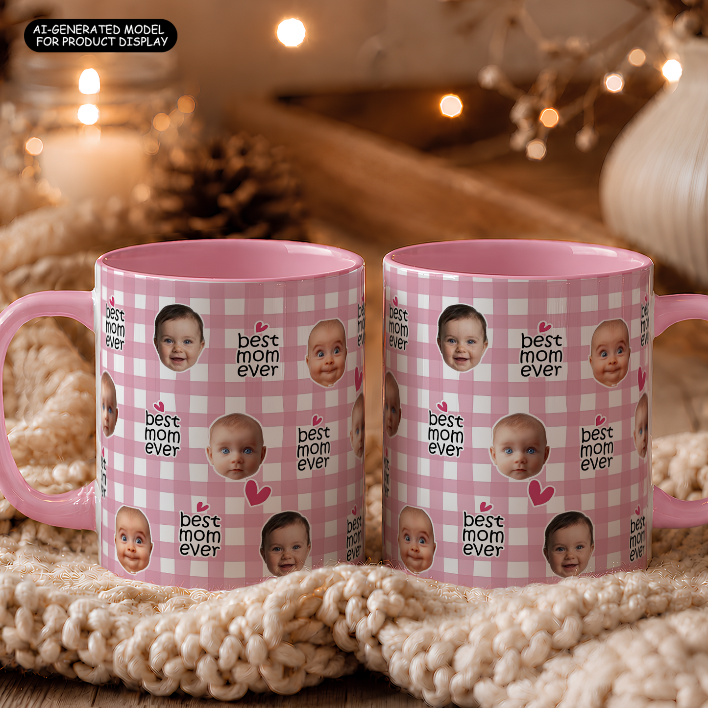VPST39 Photo Upload Best Dad Best Mom Ever - Personalized White Mug Accent Mug