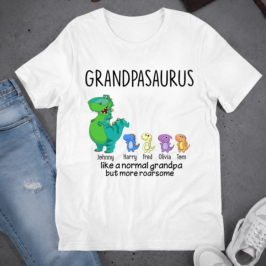 VPST08 Grandpasaurus And Kids Funny - Personalized Custom T-shirt Hoodie