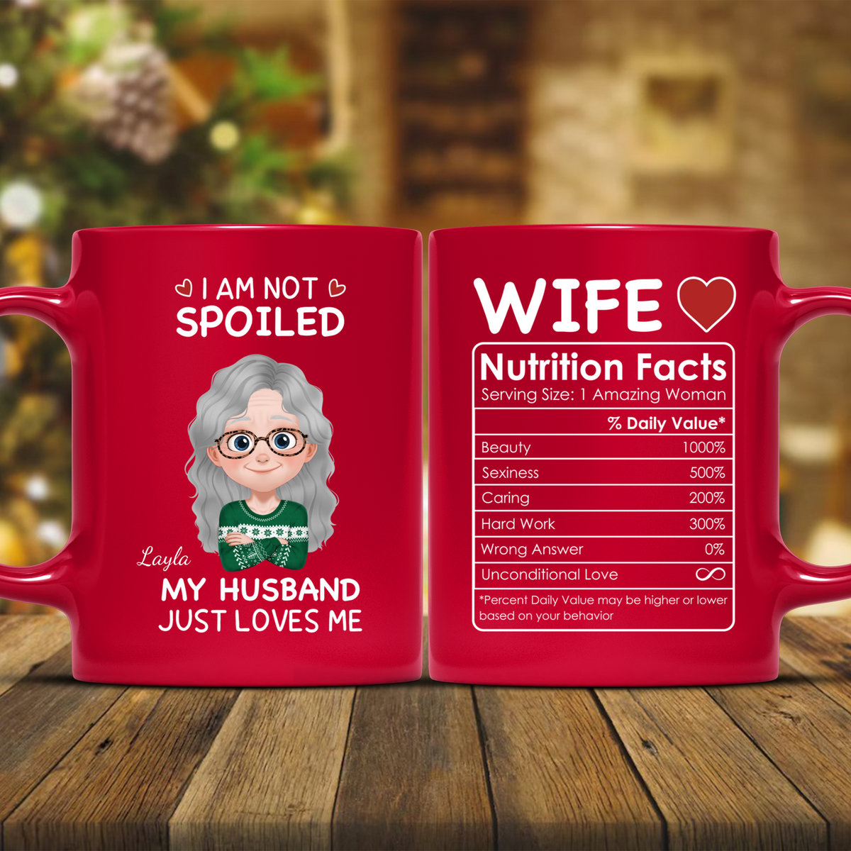 PST257 I'm Not Spoiled My Husband Just Loves Me - Personalized Colored Mug