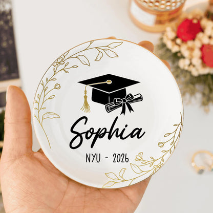 PSD09 Graduation Gift - Personalized Custom Jewelry Dish