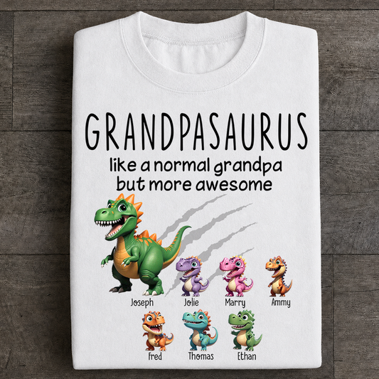 VPST07 Grandpasaurus And Kids Dinosaurs - Personalized Custom T-shirt Hoodie