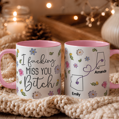 VPST80 I Miss You Bestie- 3D Inflated Effect Custom Personalized Mug