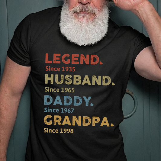 VPST09 Legend Husband Dad Grandad - Personalized Custom T-shirt Hoodie