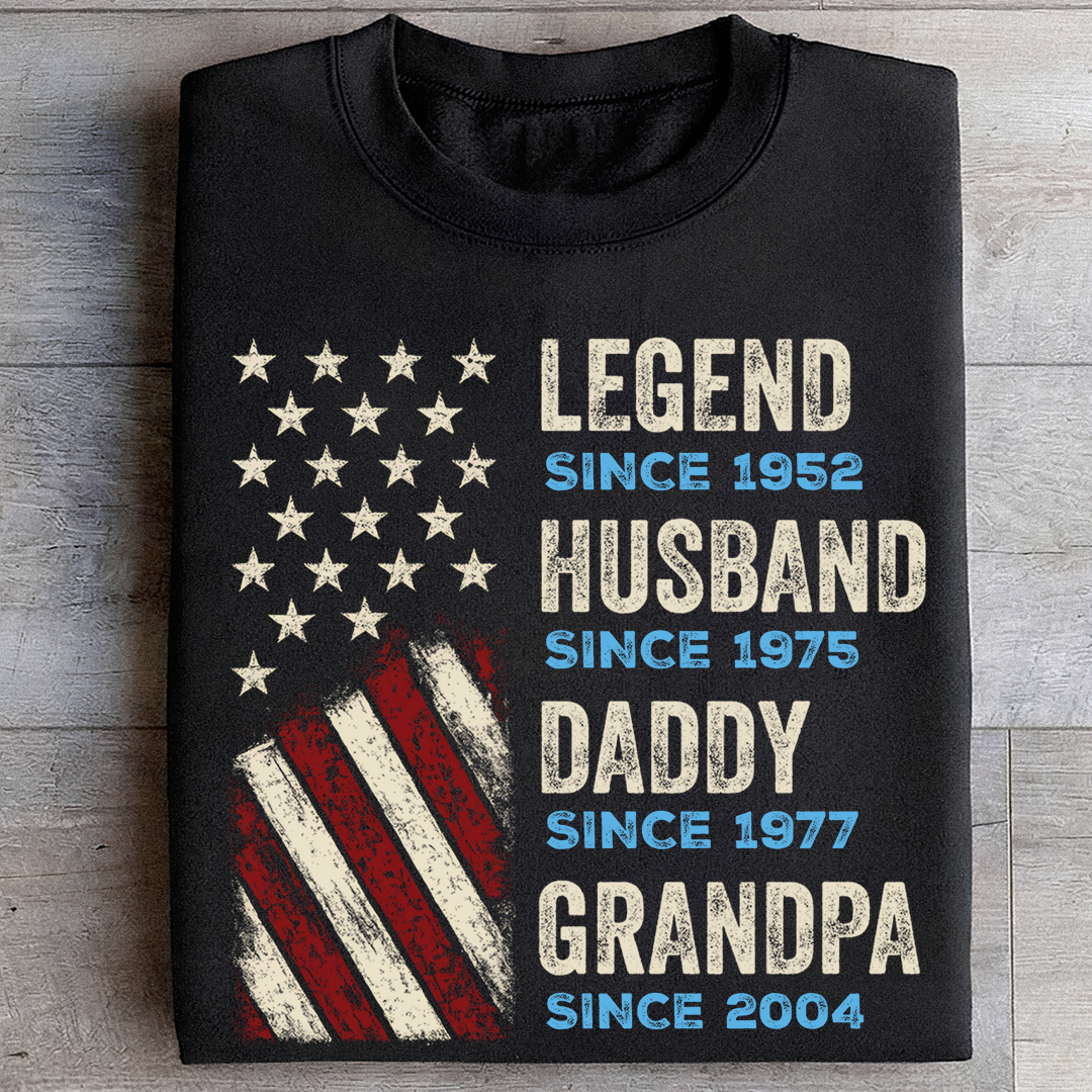 VPST27 Legend Husband Daddy Grandpa - Personalized T-shirt Hoodie