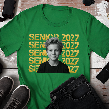 VPST66 Senior 2027 Custom Photo Upload Back To School - Personalized T-shirt Hoodie