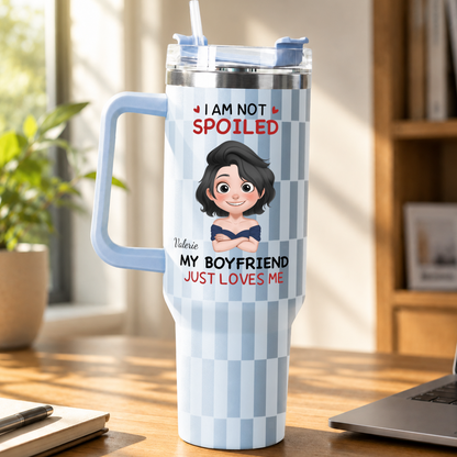 VPST71 I'm Not Spoiled My Husband Just Loves Me - Personalized 40oz Tumbler Handle Color