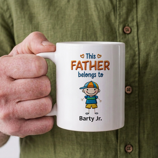 VPST12 This Grandpa Belong To Embroidery Effect - Personalized Mug