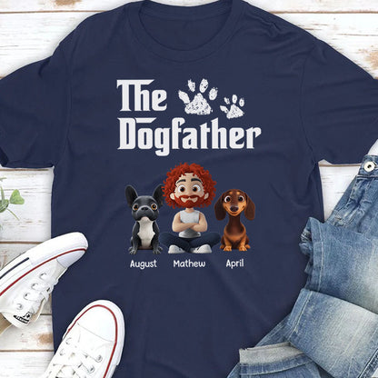 PST89 The Dogfather Dog Lover - Personalized Custom T-shirt