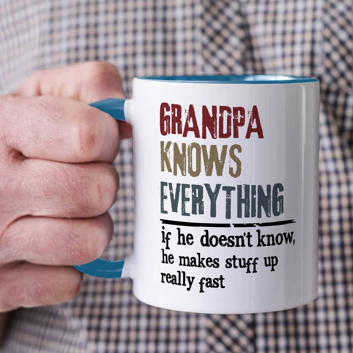 PST211 Knows Everything - Personalized White Mug Accent Mug