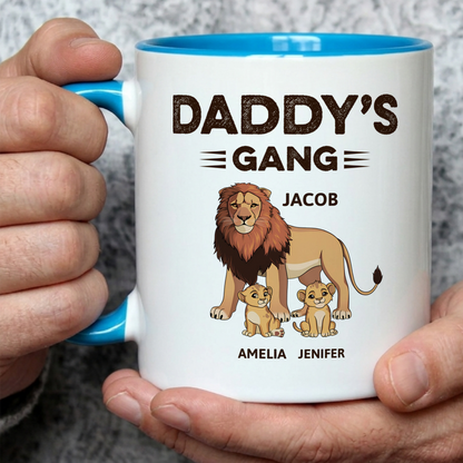 VPST06 Daddy's Gang - Personalized White Mug Accent Mug