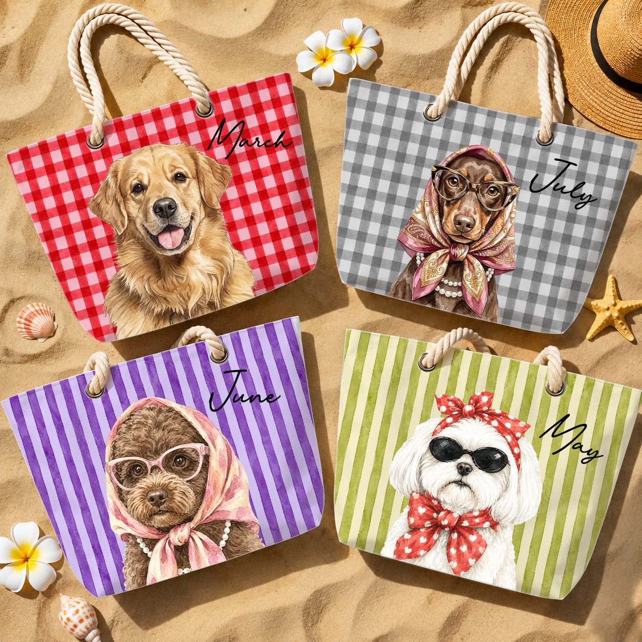 PST236 Photo Upload Pet's Lover - Personalized Beach Bag