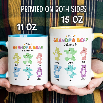VPST02 This Mama/Papa Bear Belongs To - Personalized White Mug Accent Mug