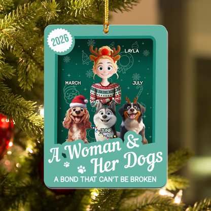 PSTG14 A Girl And Her Dog A Bond That Can't Be Broken - Personalized Acrylic Ornament