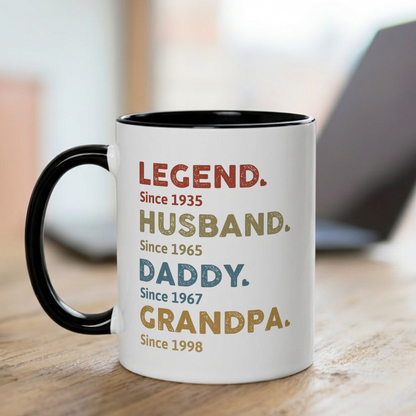 VPST09 Legend Husband Dad Grandad - Personalized Mug
