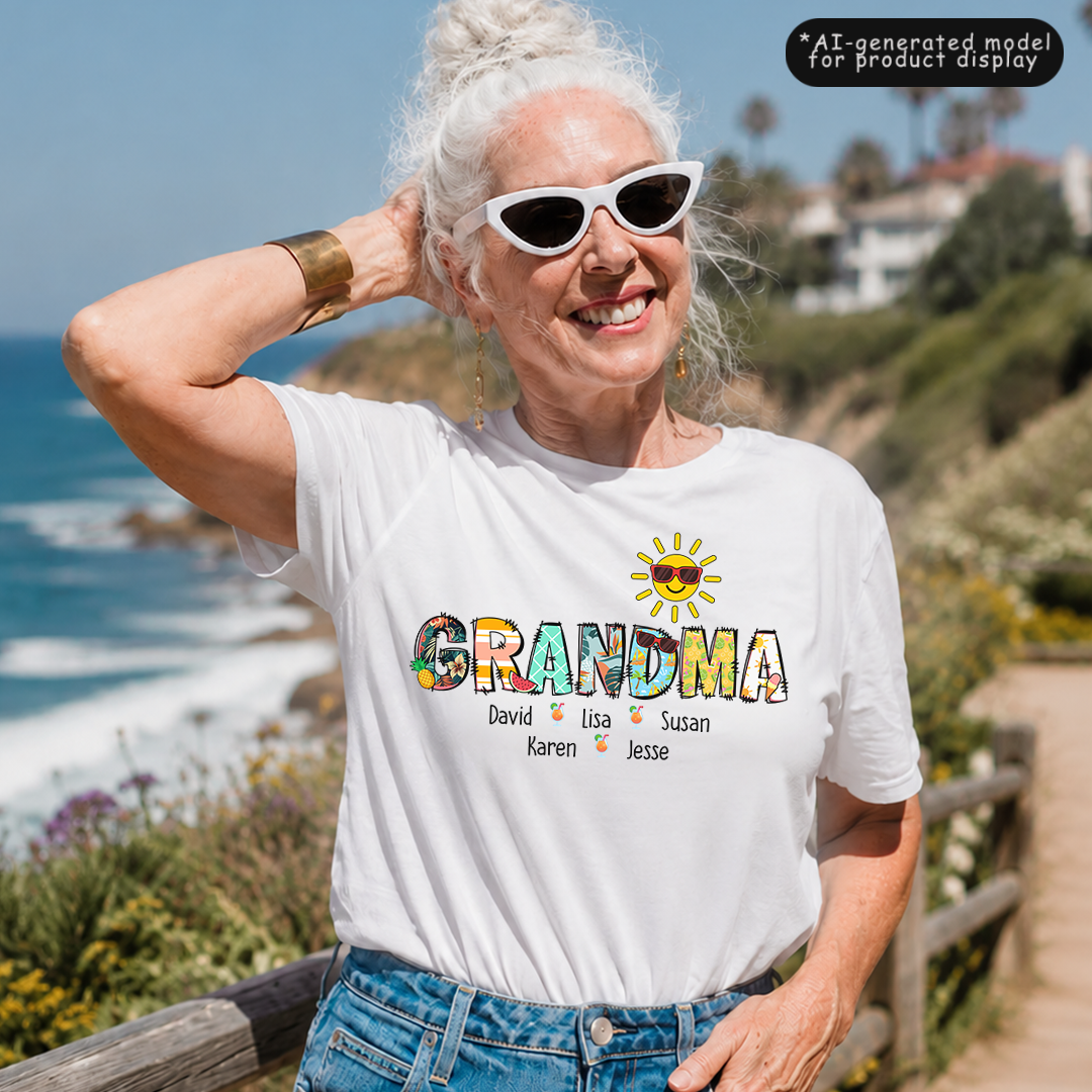 VPST46 Mimi Grandma Summer - Personalized T-shirt Hoodie