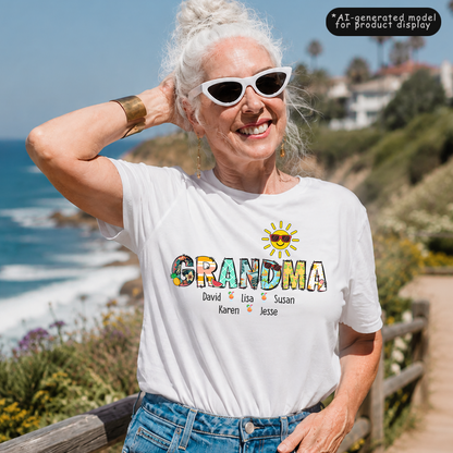 VPST46 Mimi Grandma Summer - Personalized T-shirt Hoodie