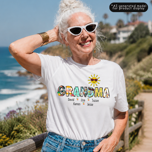 VPST46 Mimi Grandma Summer - Personalized T-shirt Hoodie
