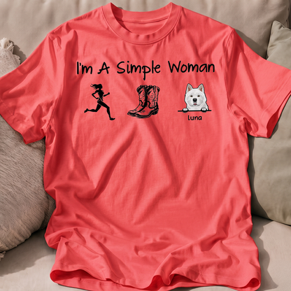 MPST14 I'm Simple Woman Dog Mom - Personalized T-shirt Hoodie