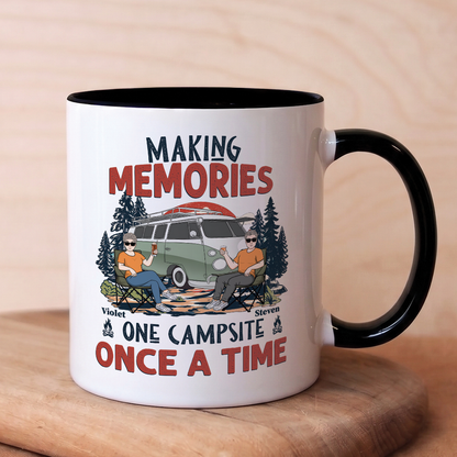 MPST13 Making Memories One Campsite At A Time - Personalized White Mug Accent Mug