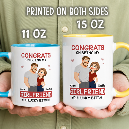 VPST84 Congrats On Being My Wife - Personalized White Mug Accent Mug