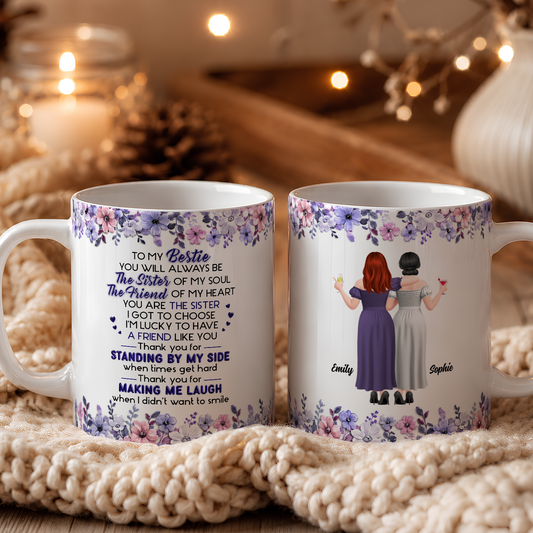 VPST78 The Sister Of My Soul The Friend Of My Heart - Personalized White Mug Accent Mug