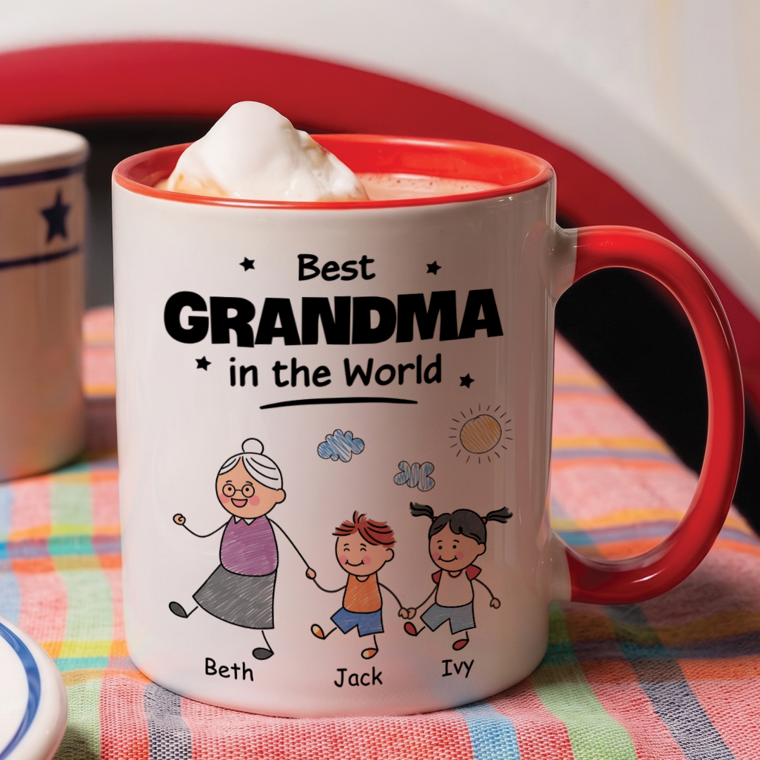 MPST04 Best Dad In The World - Personalized White Mug Accent Mug