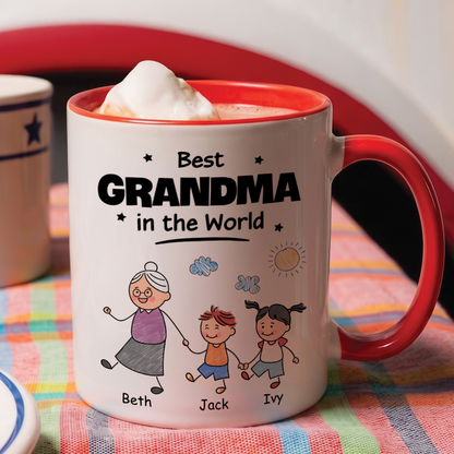 MPST04 Best Dad In The World - Personalized White Mug Accent Mug