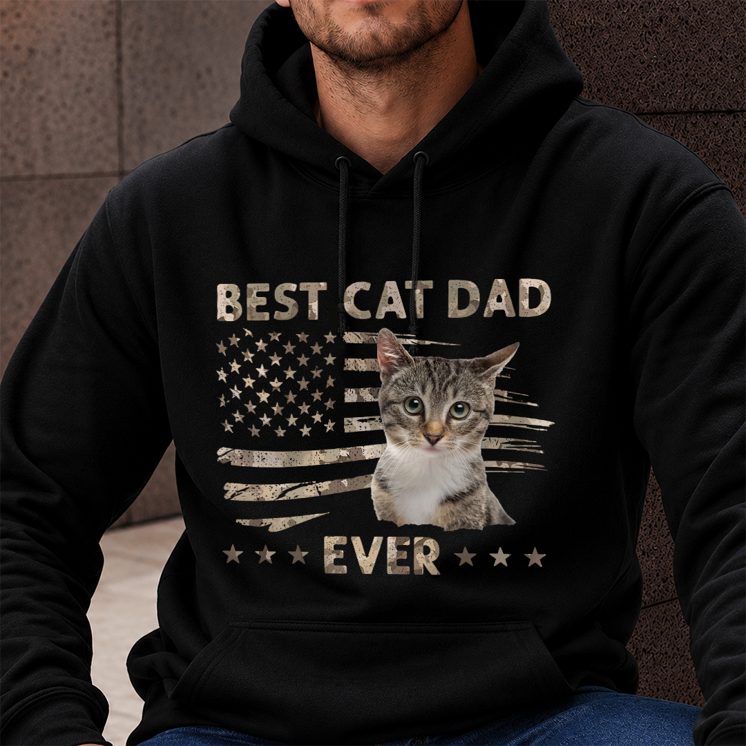 VPST31 Best Dog Cat Fur Dad Ever - Personalized T-shirt Hoodie