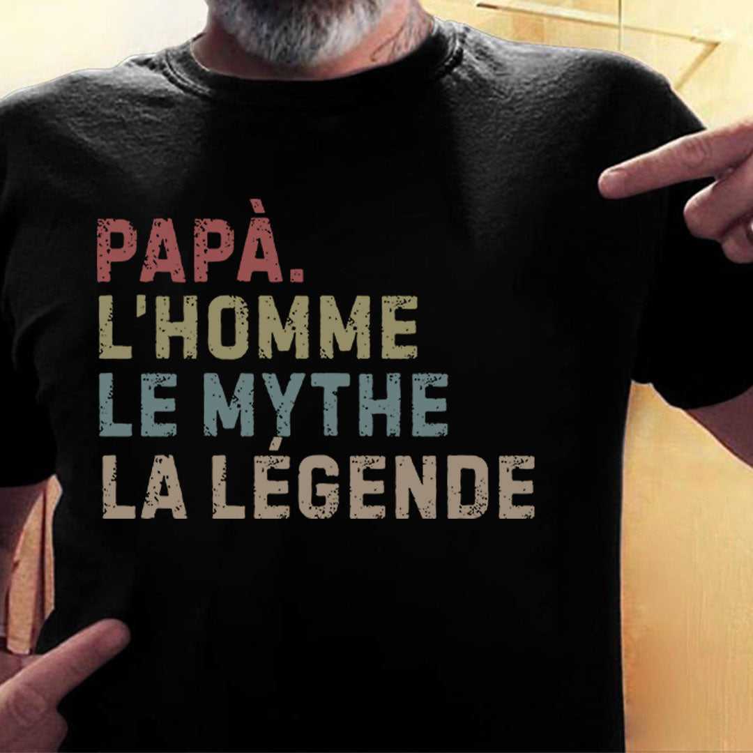 PST210 Dad The Man The Myth The Legend France Spain Ver - Personalized Custom T-shirt Hoodie