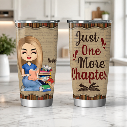 APST09 Just A Girl Who Loves Books - Personalized Custom Tumbler