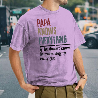 PST211 Knows Everything - Personalized Custom Washed T-shirt