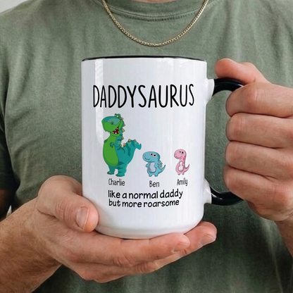VPST08 Grandpasaurus And Kids Funny - Personalized White Mug Accent Mug