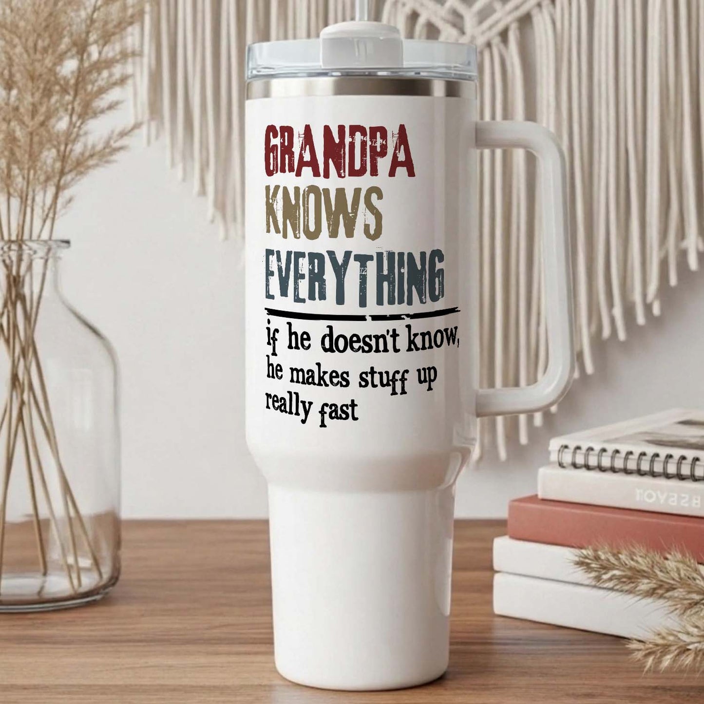 PST211 Knows Everything - Personalized Custom Tumbler Drinkware